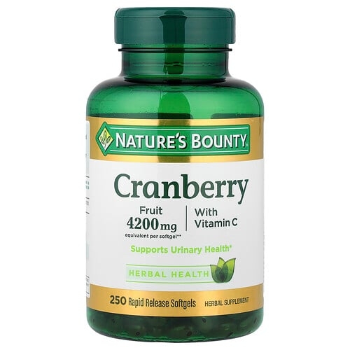 네이쳐스 바우티 Nature's Bounty, 크랜베리 위드 비타민C, 속방형 소프트젤 250정 상세 이미지