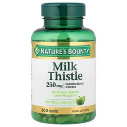 네이쳐스 바우티 Nature's Bounty, 밀크씨슬, 250 mg, 200 캡슐