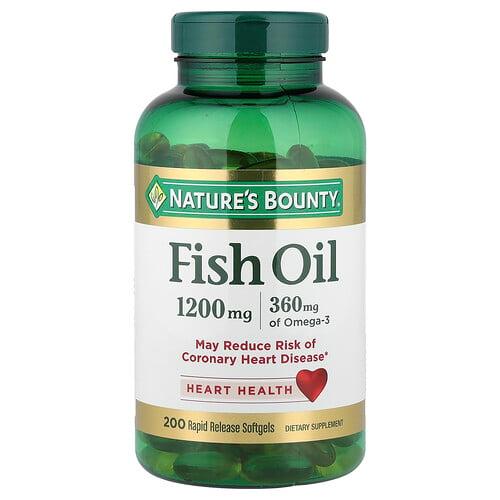 네이쳐스 바우티 Nature's Bounty, 피시 오일, 1,200 mg, 200 속효성 소프트 젤 상품 이미지
