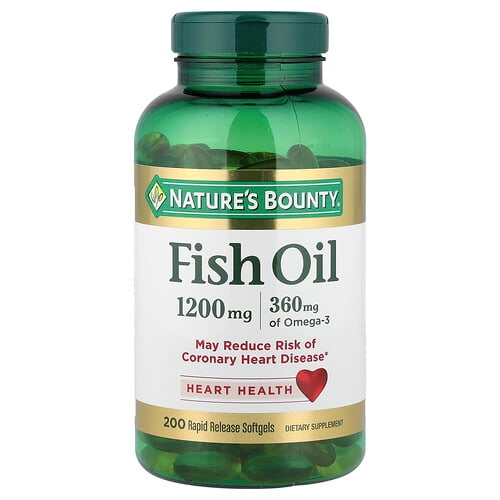 네이쳐스 바우티 Nature's Bounty, 피시 오일, 1,200 mg, 200 속효성 소프트 젤 상세 이미지