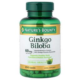네이쳐스 바우티 Nature's Bounty, 징코 빌로바, 캡슐 200정(캡슐 1정당 30mg)