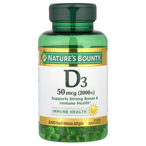 네이쳐스 바우티 Nature's Bounty, D3, 50mcg(2,000IU), 속방성 소프트젤 240정 상세 이미지