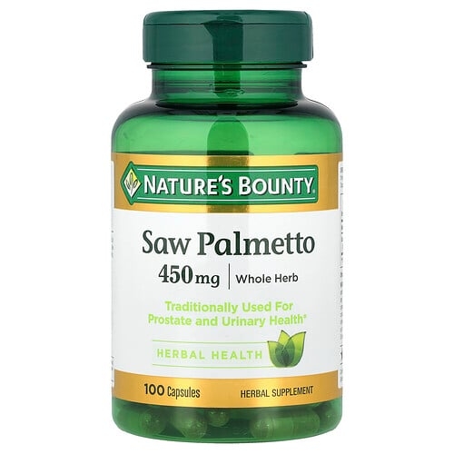 네이쳐스 바우티 Nature's Bounty, 쏘팔메토, 450mg, 캡슐 100정 상세 이미지