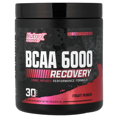 뉴트렉스 리서치 랩 Nutrex Research, BCAA 6000, 과일 펀치, 231g(8.2oz) 상세 이미지