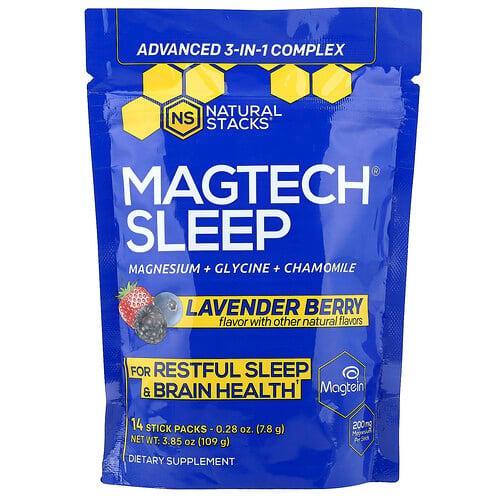 Natural Stacks, MagTech® 슬립, 라벤더 베리, 스틱팩 14개, 각 7.8g(0.28oz) 상품 이미지