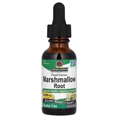 네이쳐스 엔서 Nature's Answer, 마시멜로 뿌리액 추출물, 알코올 무함유, 2,000mg, 30ml(1fl oz) 상세 이미지