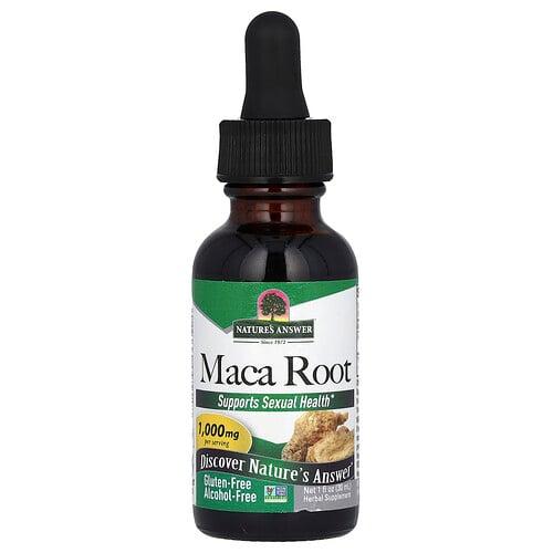 네이쳐스 엔서 Nature's Answer, 마카 뿌리, 알코올 무함유, 1,000mg, 30ml(1fl oz) 상품 이미지