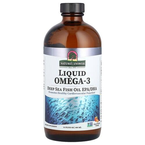 네이쳐스 엔서 Nature's Answer, 액상 오메가3, 심해 피쉬 오일 EPA/DHA, 오렌지 맛, 480ml(16fl oz) 상품 이미지