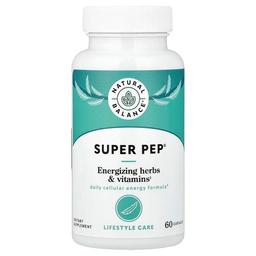네츄럴 발란스 Natural Balance, Super Pep®, 에너자이징 허브 및 비타민, 캡슐 60정