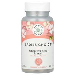 네츄럴 발란스 Natural Balance, Ladies Choice, 갱년기 지원을 위한 식물 에스트로겐 포뮬라, 60 베지캡
