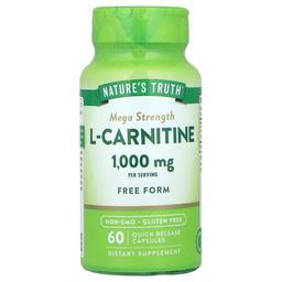 네이쳐스 트루 Nature's Truth, L-카르니틴, 메가 스트렝스, 빠른 방출 캡슐 60정(캡슐 1정당 500mg)