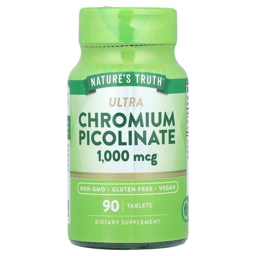 네이쳐스 트루 Nature's Truth, 울트라 피콜린산크로뮴, 1,000mcg, 90정 상세 이미지