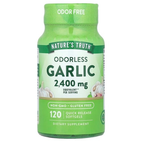 네이쳐스 트루 Nature's Truth, 무향 마늘, 속방형 소프트젤 120정(소프트젤 1정당 1,200mg) 상세 이미지