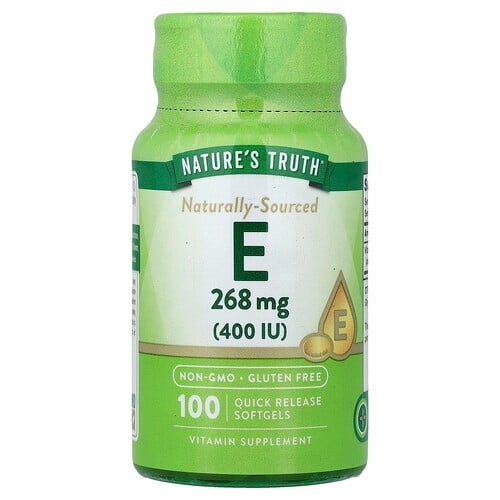 네이쳐스 트루 Nature's Truth, 비타민E, 268mg(400IU), 속방형 소프트젤 100정 상세 이미지