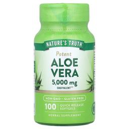 네이쳐스 트루 Nature's Truth, 알로에베라, 5,000mg, 빠른 방출 소프트젤 100정