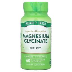 네이쳐스 트루 Nature's Truth, 글리신마그네슘, 킬레이트화, 빠른 방출 캡슐 60정(캡슐당 100mg)