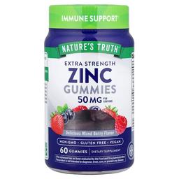 네이쳐스 트루 Nature's Truth, 아연 구미젤리, 맛있는 믹스 베리, 구미젤리 60개(구미젤리 1개당 16mg)