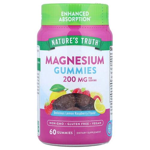 네이쳐스 트루 Nature's Truth, 마그네슘 구미젤리, 맛있는 레몬 라즈베리, 구미젤리 60개 상품 이미지