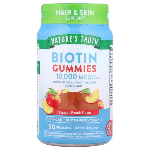 네이쳐스 트루 Nature's Truth, 비오틴 구미젤리, 구미젤리 50개(구미젤리 1개당 5,000mcg) 상품 이미지