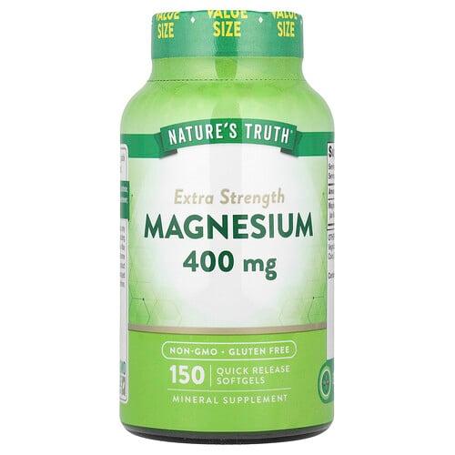 네이쳐스 트루 Nature's Truth, 마그네슘, 400mg, 속방형 소프트젤 150정 상품 이미지