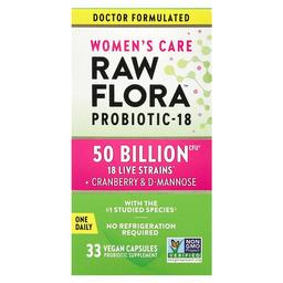 네이쳐스 트루 Nature's Truth, Women's Care, Raw Flora™ 프로바이오틱-18, 베지 캡슐 33정