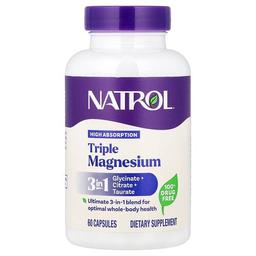 네트롤 Natrol, 트리플 마그네슘, 캡슐 60정