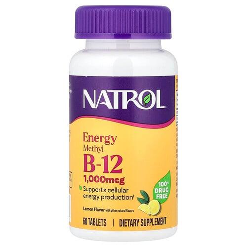 네트롤 Natrol, 메틸 B12, 레몬, 1,000mcg, 60정 상품 이미지