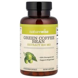 네이쳐와이즈 NatureWise, 커피 생두 추출물, 800mg, 베지 캡슐 60정