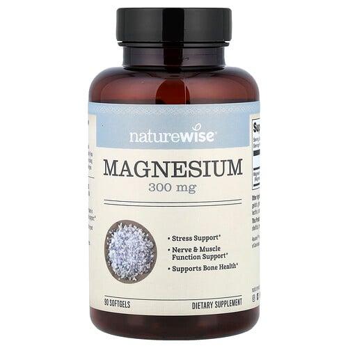 네이쳐와이즈 NatureWise, 마그네슘, 소프트젤 90정(소프트젤 1정당 100mg) 상품 이미지