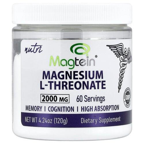 Nutri, Magtein® Magnesium L-Threonate, 4.24 oz (120 g) 상품 이미지