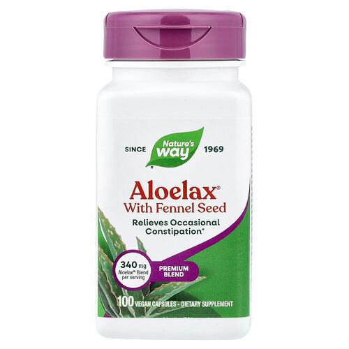 네이쳐스 웨이 Nature's Way, Aloelax®, 회향 씨 함유, 비건 캡슐 100정 상품 이미지