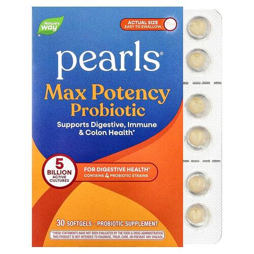네이쳐스 웨이 Nature's Way, Pearls®, 프로바이오틱, 최대 효능, 50억CFU, 소프트젤 30정 상품 이미지