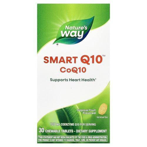 네이쳐스 웨이 Nature's Way, Smart Q10™ CoQ10, 열대 과일 맛, 100mg, 츄어블 30정 상품 이미지