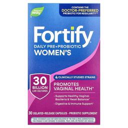 네이쳐스 웨이 Nature's Way, Fortify® 여성용 일일 프리바이오틱 + 프로바이오틱, 300억CFU, 지연 방출 캡슐 30정