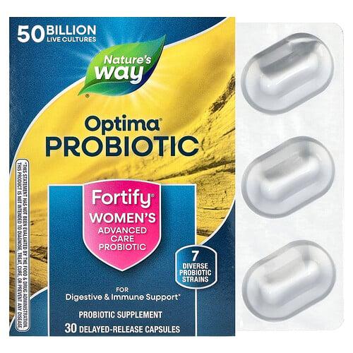 네이쳐스 웨이 Nature's Way, Optima® 프로바이오틱, Fortify® 여성용 어드밴스드 케어 프로바이오틱, 지연 방출 캡슐 30정 상품 이미지