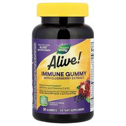 네이쳐스 웨이 Nature's Way, Alive!® 면역력 구미젤리, 엘더베리 추출물, 포도 및 체리 함유, 구미젤리 90개