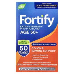 네이쳐스 웨이 Nature's Way, Fortify®, 프로바이오틱, 50세 이상 성인용, 500억, 지연 방출 캡슐 30정