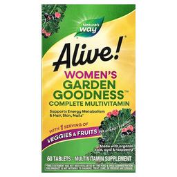 네이쳐스 웨이 Nature's Way, Alive!® 여성용 Garden Goodness™ 컴플리트 종합비타민, 60정