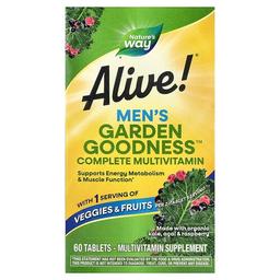네이쳐스 웨이 Nature's Way, Alive!® Garden Goodness™, 남성용 컴플리트 종합비타민, 60정