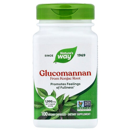 네이쳐스 웨이 Nature's Way, 곤약 뿌리 추출 글루코만난, 비건 캡슐 100정(캡슐 1정당 665mg) 상세 이미지