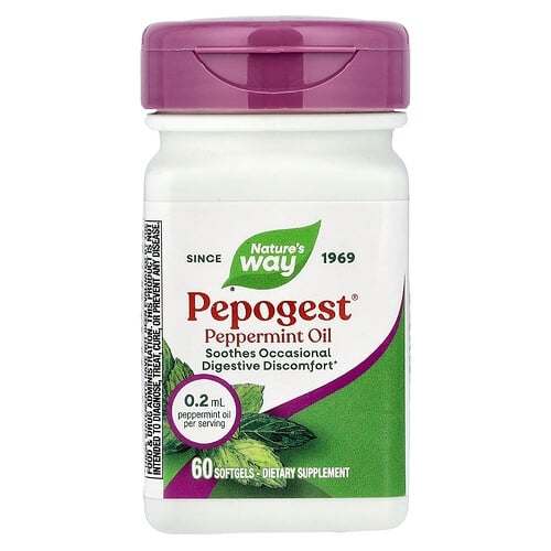 네이쳐스 웨이 Nature's Way, Pepogest®, 페퍼민트 오일, 0.2ml, 소프트젤 60정 상세 이미지