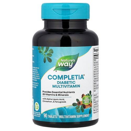 네이쳐스 웨이 Nature's Way, Completia®, 당뇨 환자용 종합비타민, 90정 상품 이미지