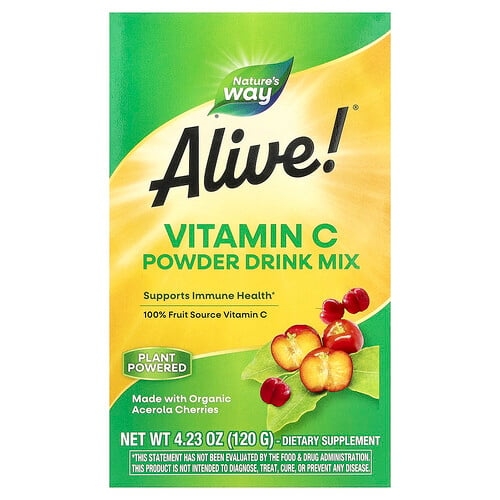 네이쳐스 웨이 Nature's Way, Alive!, 과일 원료 비타민C, 120g(4.23oz) 상세 이미지