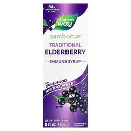네이쳐스 웨이 Nature's Way, Sambucus®, 전통 면역력 강화 시럽, 엘더베리, 240ml(8fl oz)