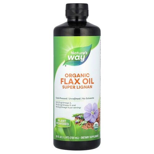 네이쳐스 웨이 Nature's Way, 유기농 아마씨 오일, 슈퍼 리그난, 720ml(24 fl oz) 상품 이미지