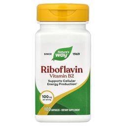 네이쳐스 웨이 Nature's Way, 리보플라빈 비타민B2, 100mg, 캡슐 100정