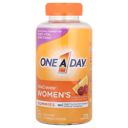 원어데이 One-A-Day, VitaCraves®, 여성용 종합비타민/종합미네랄 보충제 구미젤리, 구미젤리 170개 상세 이미지