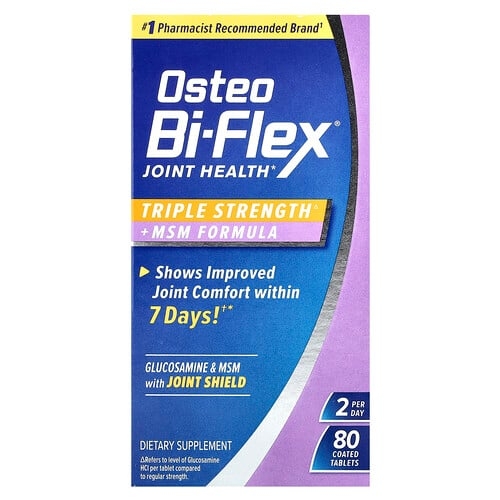 오스테오 바이 플렉스 Osteo Bi-Flex, 관절 건강, 트리플 스트렝스 + MSM 포뮬라, 코팅 정제 80정 상세 이미지