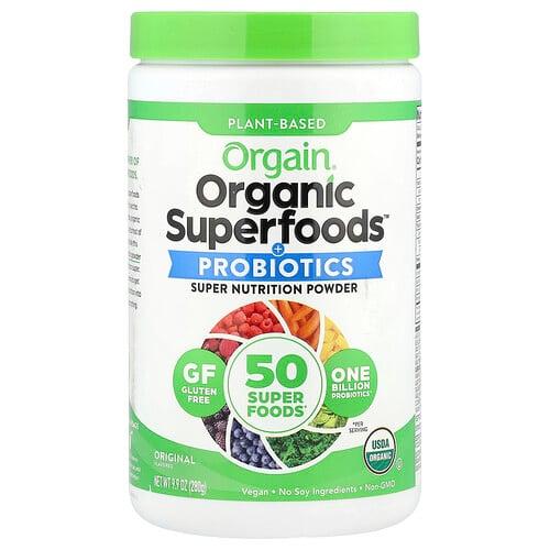 올게인 Orgain, Organic Superfoods™ + 프로바이오틱, 오리지널, 280g(9.9oz) 상품 이미지