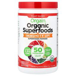 올게인 Orgain, 유기농 Superfoods + Immunity Up™, 식물성, 허니크리스프 사과 맛, 280g(9.9oz)